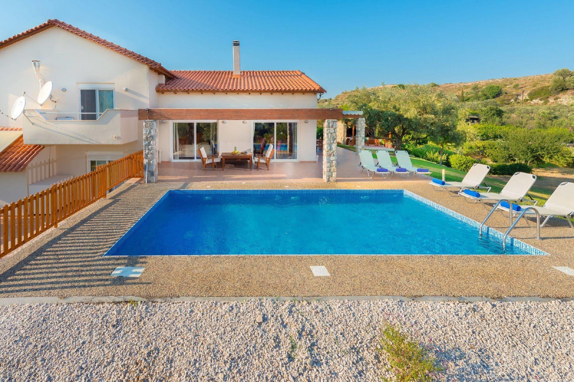 Olive Private Villa Swimming Pool 5 Bdr Kolymbia Rhodes Extérieur photo